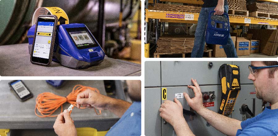 Un collage que muestra las características de las impresoras M610, M611 y M710.