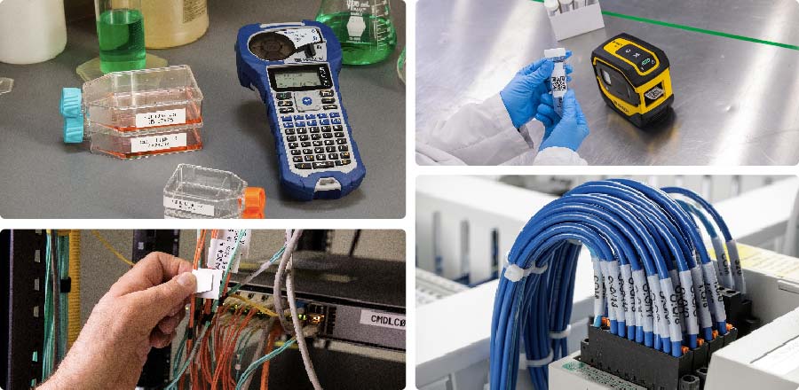 Un collage de aplicaciones de las impresoras M210-LAB y M510.