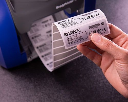 Una serie de etiquetas impresas con la impresora i5300.
