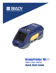 Guía de inicio rápido de la BradyPrinter M611, se abre en una ventana nueva.