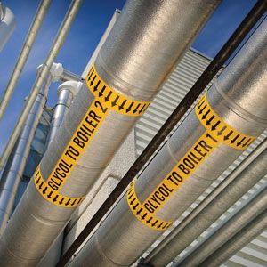 Marcadores de tubería Brady de colores