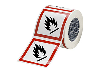 hazardous material labels.