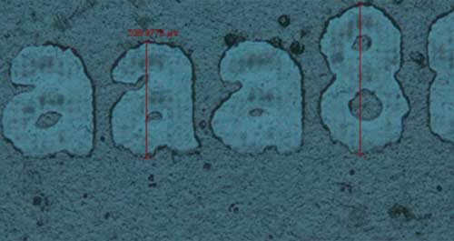 THT printed label font distortion at 5 pt size