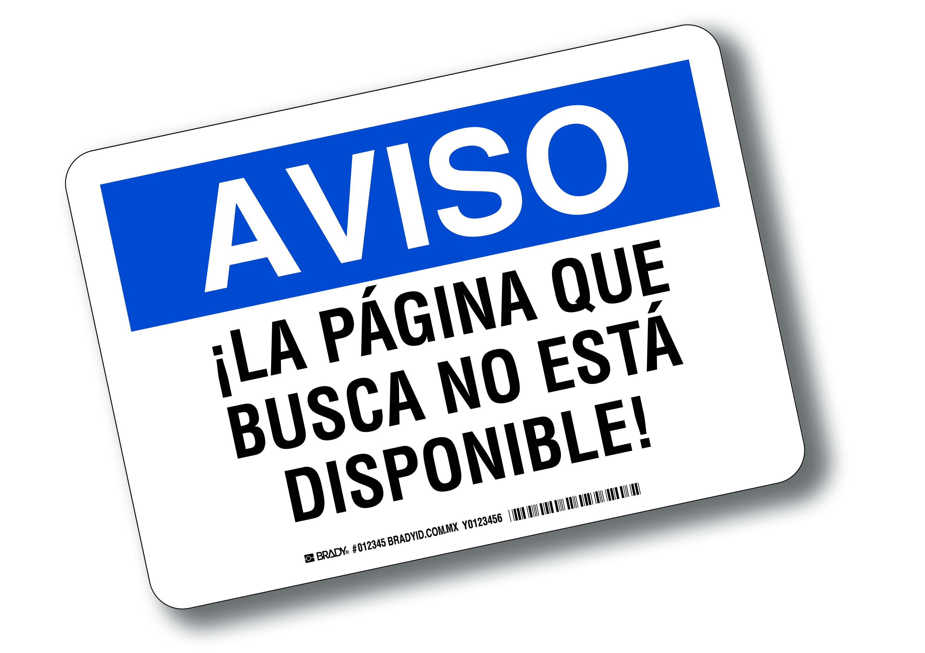 Notice Sign 404 page