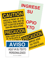 Señalamientos personalizados Brady