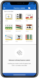 Captura de pantalla de la app Etiquetas rápidas en un teléfono celular.
